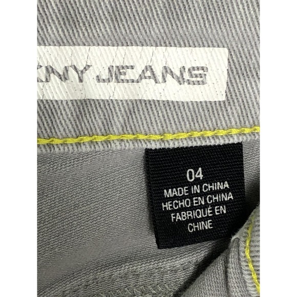 DKNY Jeans Pants Womens 4 Gray Soho Skinny Stretch Denim Zip Fly Five Pocket - Picture 4 of 9